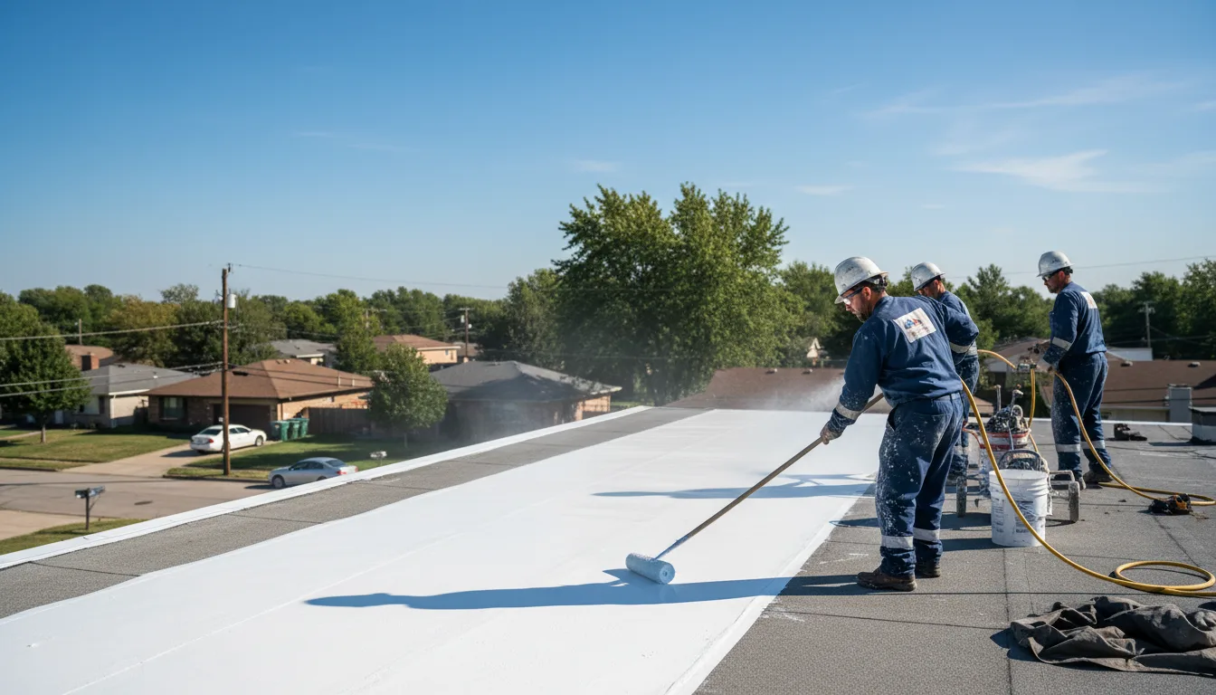 Commercial roof coating in Elco, PA near me